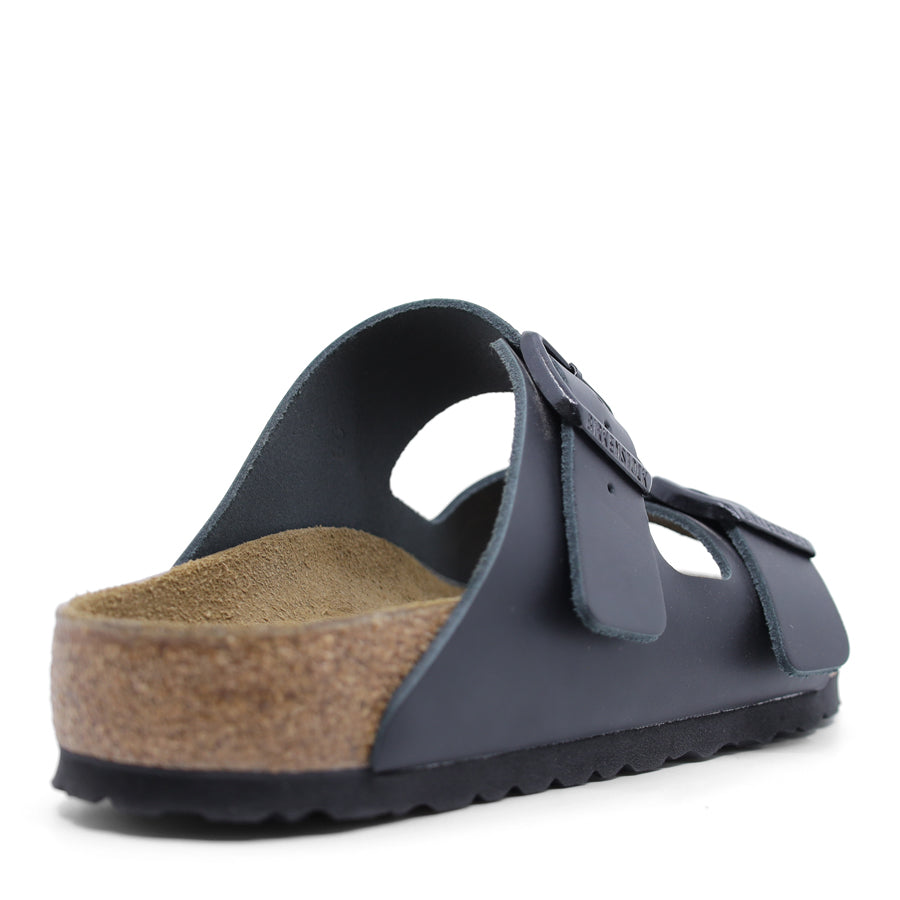 BLACK TWO STRAP UNISEX SLIDE SANDAL