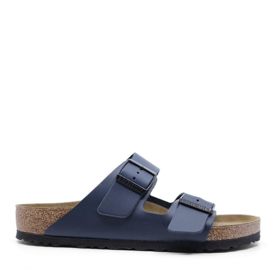 BLACK TWO STRAP SANDAL SLIDE