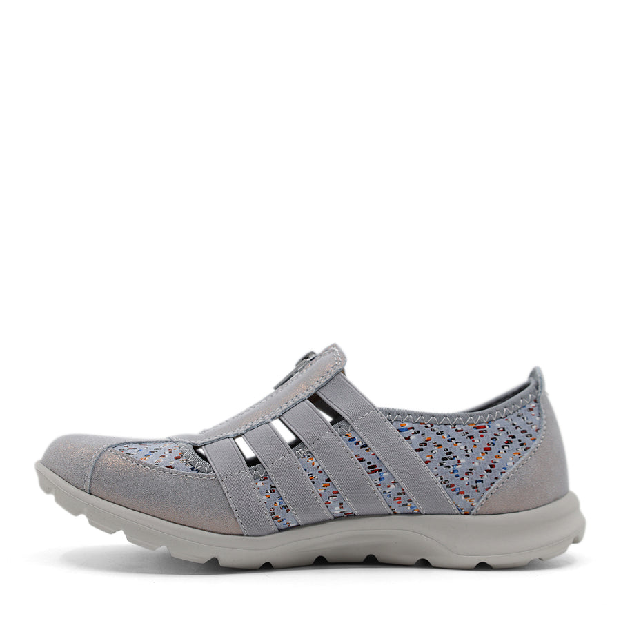 GREY MULTI COLOURER ZIP UP SNEAKER