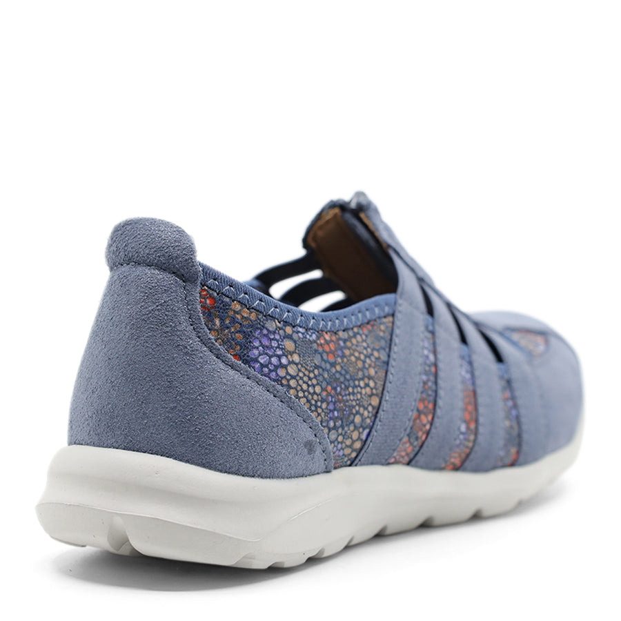 INDIGO BLUE MULTI COLOURED ZIP UP SNEAKER