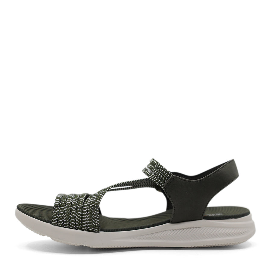 MILITARY GREEN VELCRO STRAP SANDAL