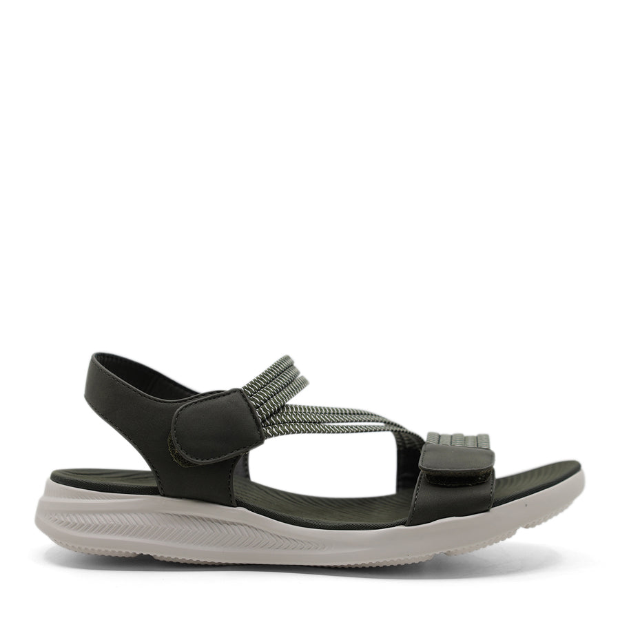 MILITARY GREEN VELCRO STRAP SANDAL