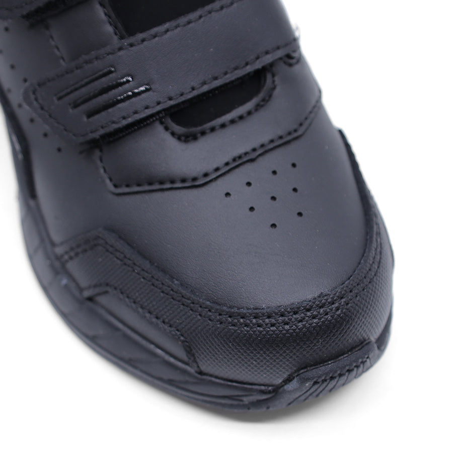 CLARKS BLACK TWO VELCRO STRAP SPORT SCHOOL SHOE