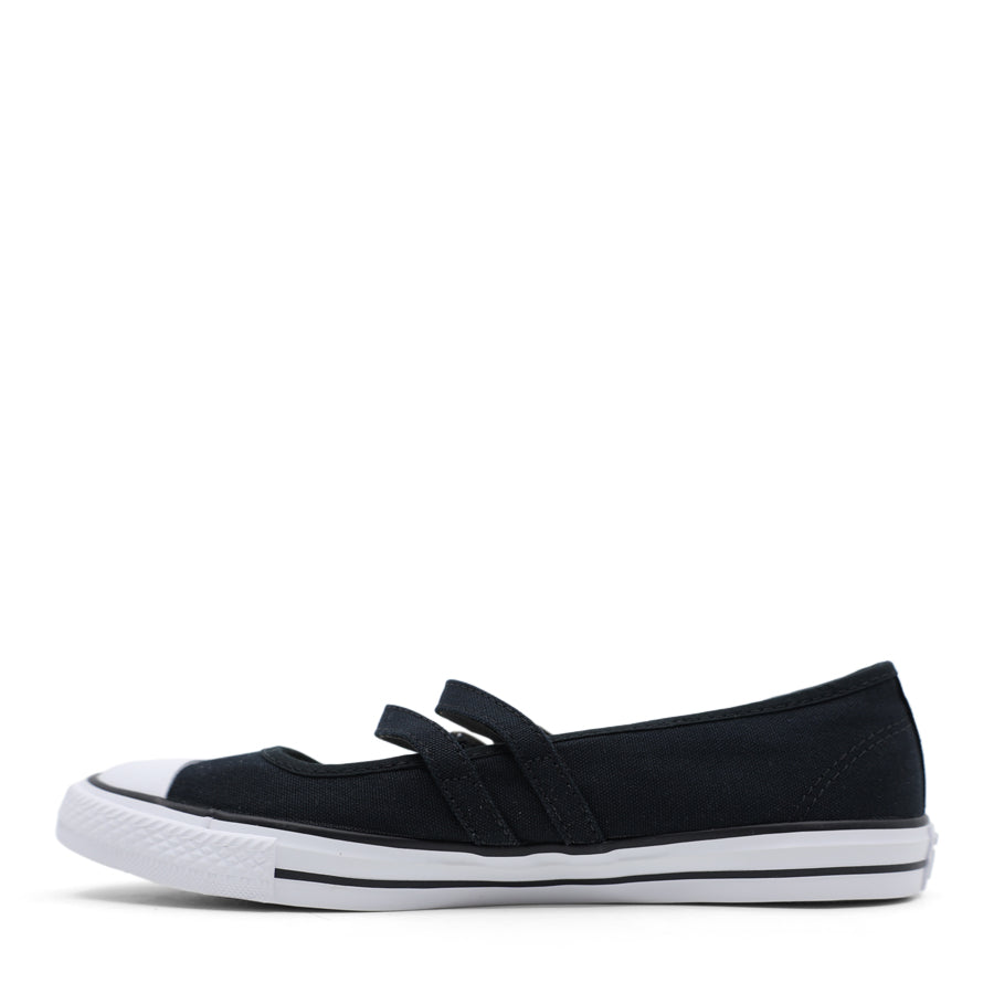 CONVERSE BLACK MARY JANE TWO STRAP SLIP ON BALLET FLAT