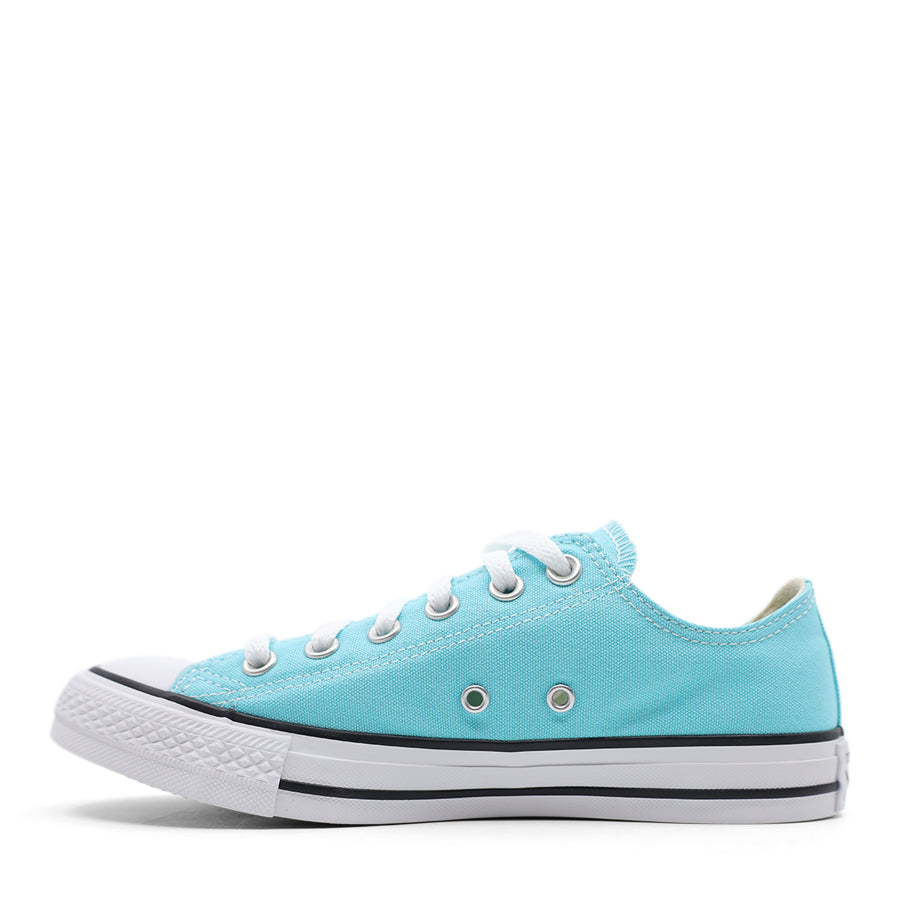 LIGHT BLUE  WHITE SOLE LACE UP LOW TOP SNEAKER