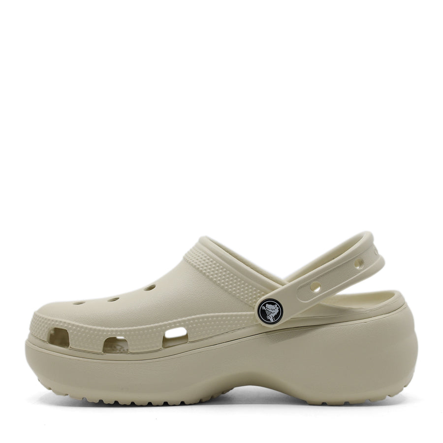 BONE BEIGE PLATFORM CROC CLOG