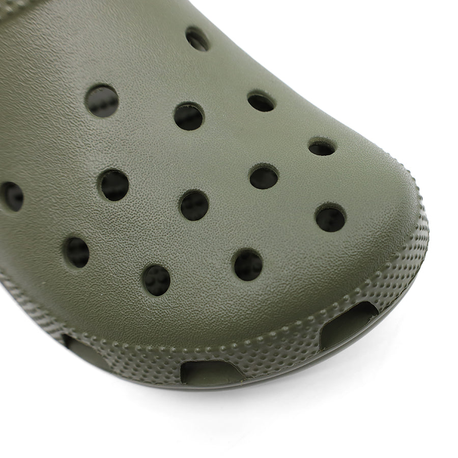 ARMY GREEN CLASSIC CROC CLOG ANKLE STRAP