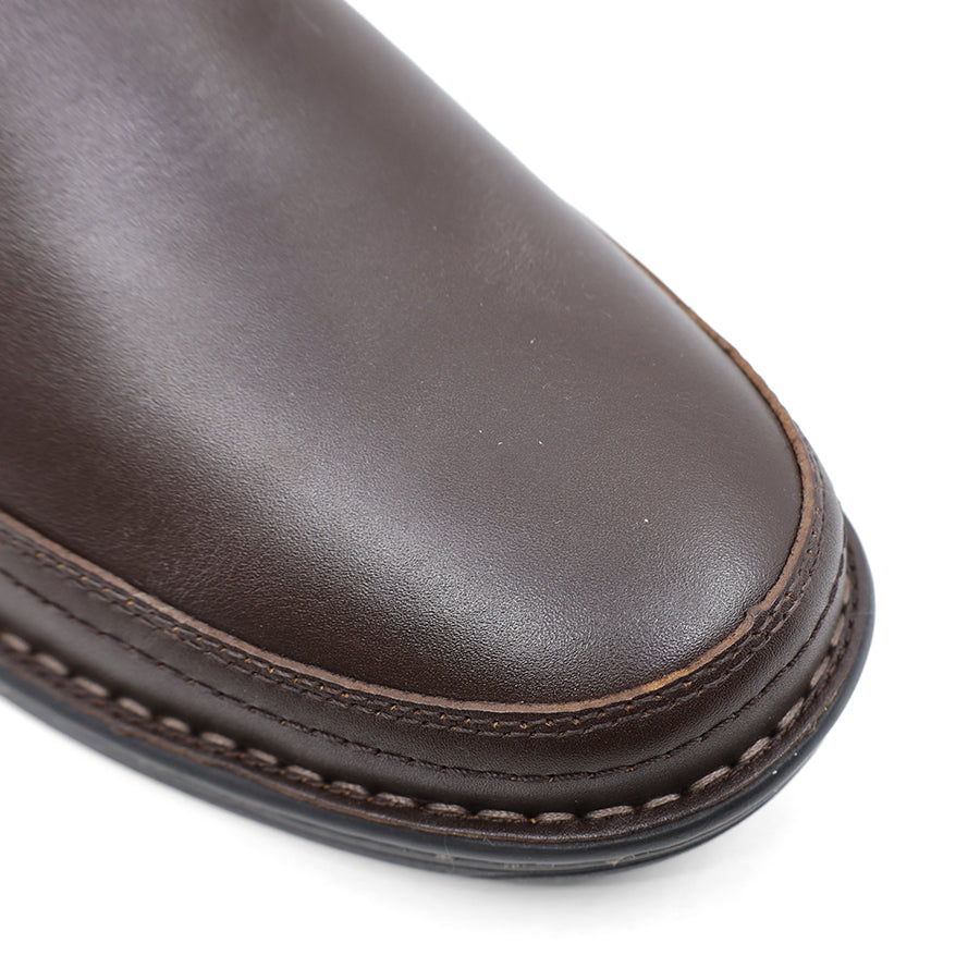 MENS TEAK BROWN SLIP ON SHOE