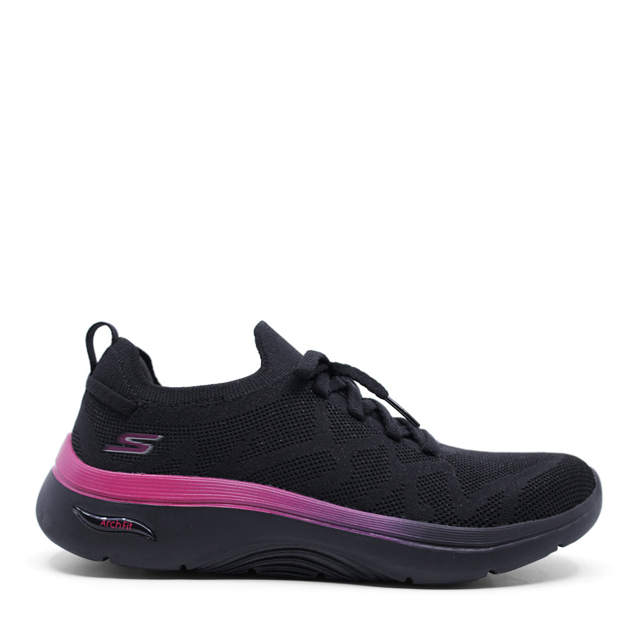 BLACK PINK LACE UP SNEAKER