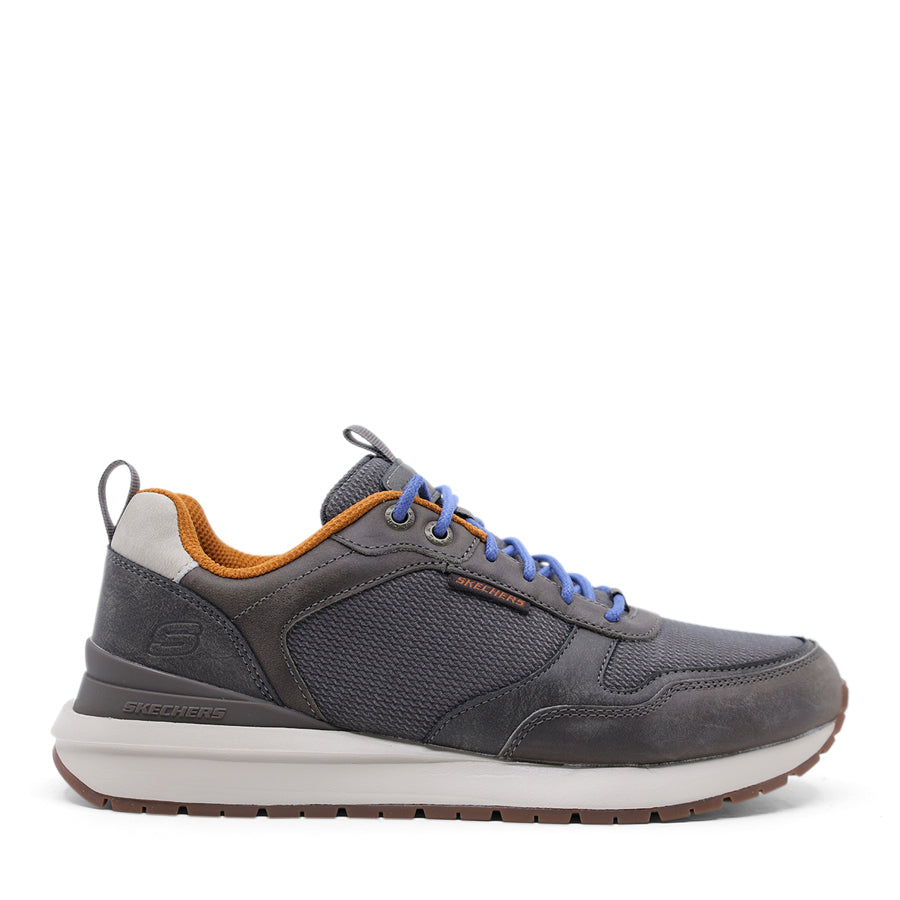 OLIVE BLACK GREY MENS LACE UP SNEAKER