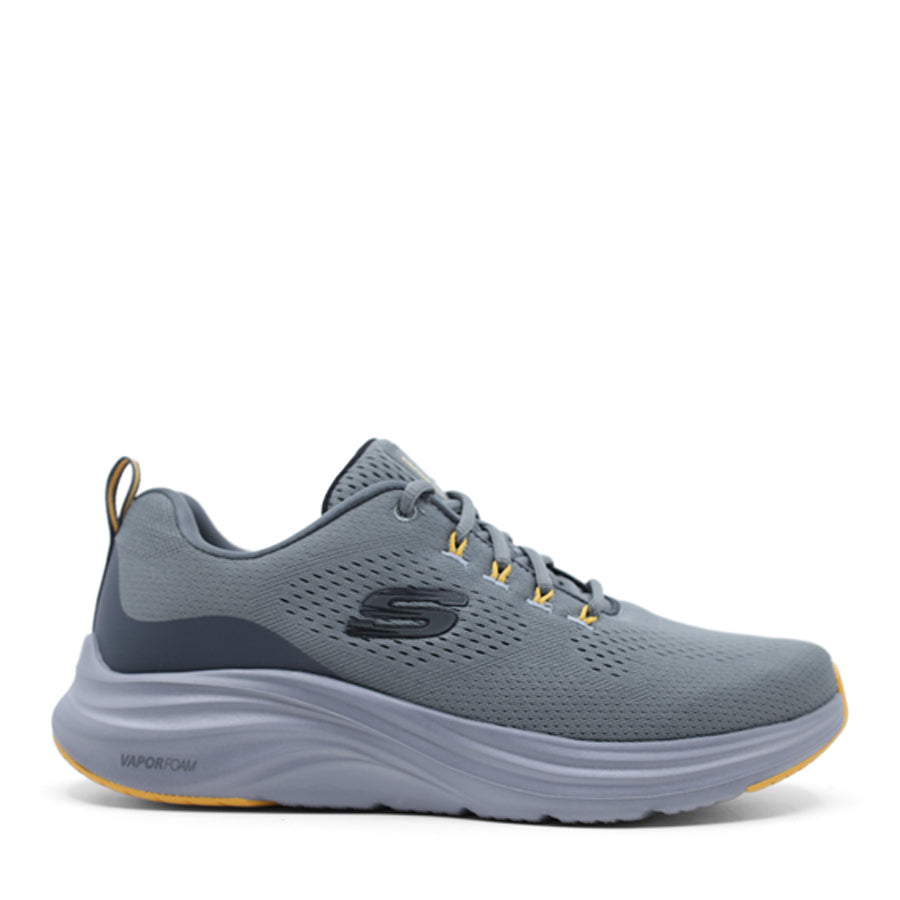 OLIVE GREY SKECHERS MEN LACE UP VAPOR FOAM LACE UP