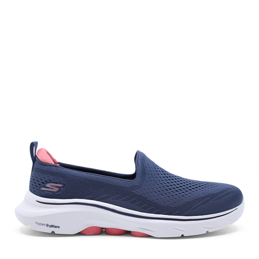 NAVY CORAL SLIP ON FLAT SNEAKER