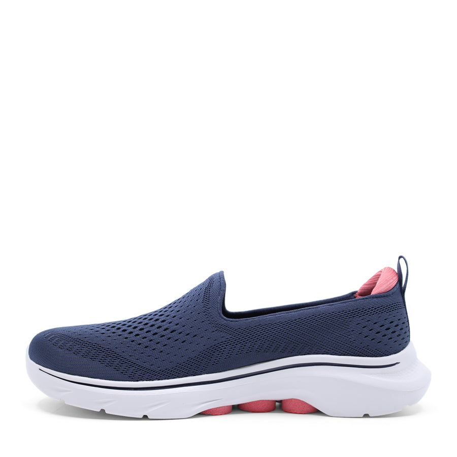 NAVY CORAL SLIP ON FLAT SNEAKER