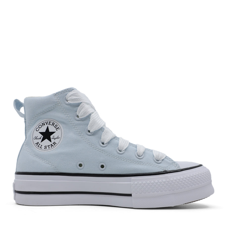 CONVERSE BLUE CHILL PLATFORM SOLE LACE UP HIGH TOP SNEAKER