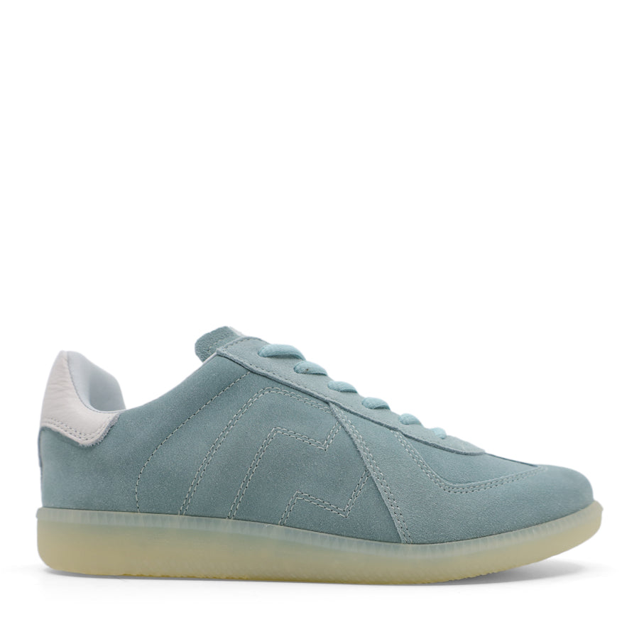 MINT GREEN SUEDE LOOK LACE UP SNEAKER