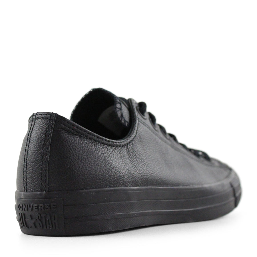 Converse black leather hot sale low cut